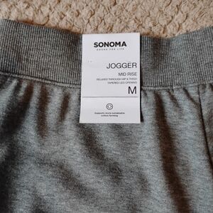 NWT Sonoma Goods for Life Mid-Rise Jogger Pants Heather Gray